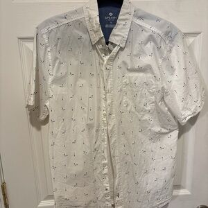 Sperry White Patterned Men's Casual Shirt